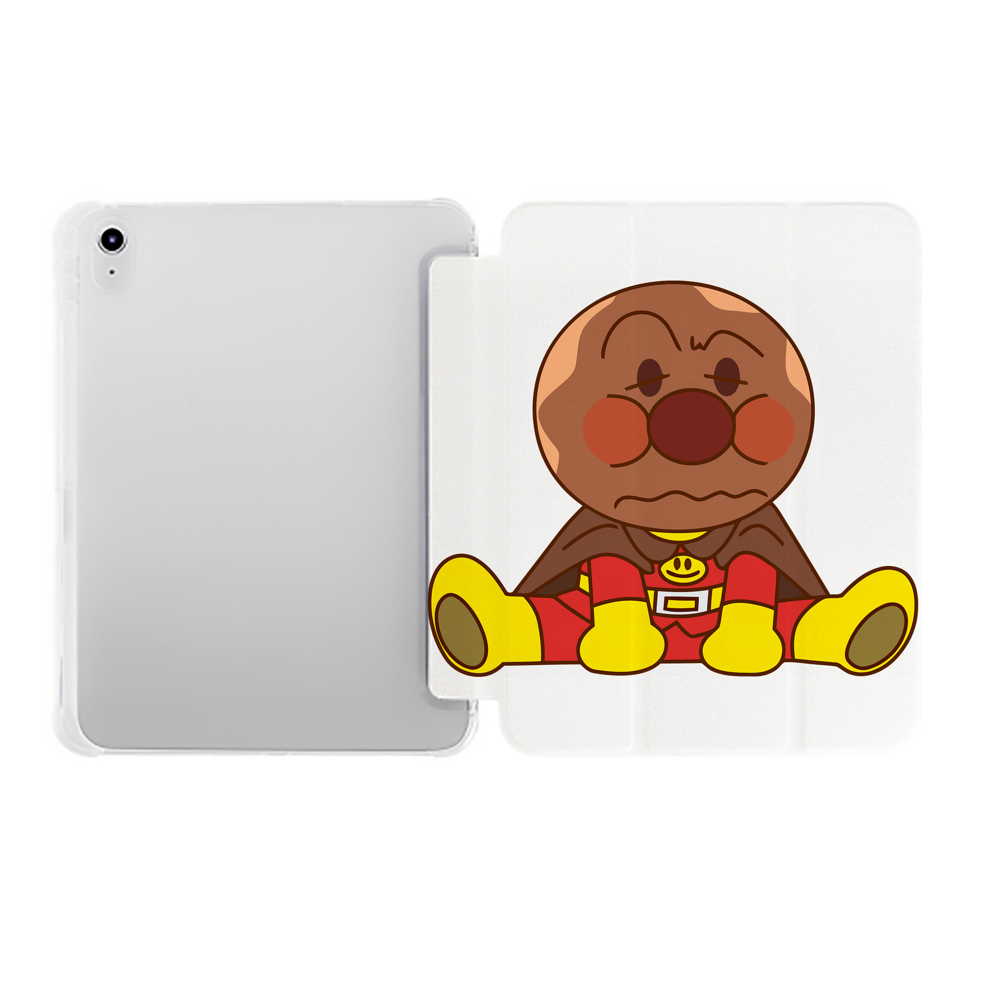 （画像用） アンパンマン Anpanman IPad ケース ペン収納付き 三つ折りスタンド PUレザー×シリコン 対応機種9.5/10.5/10.9インチ